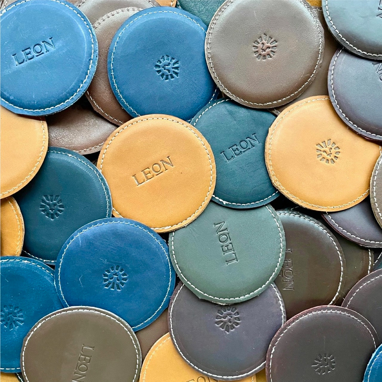 Leather Coasters (5 pc)
