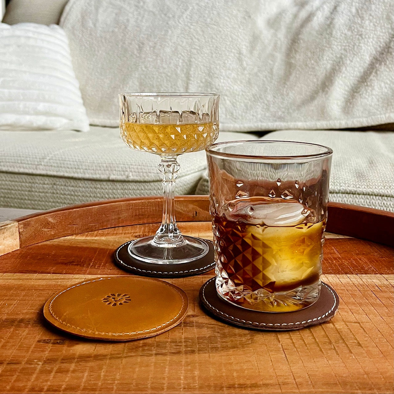 Leather Coasters (5 pc)